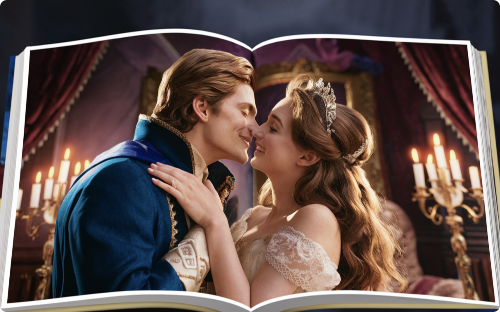 AI Kissing Photo for Book Illustration