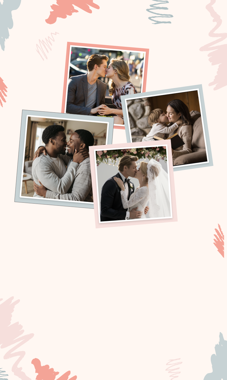 AI Kissing Photo Montages